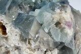 Stormy-Day Blue, Cubic Fluorite Crystal Cluster - Sicily, Italy #183795-3
